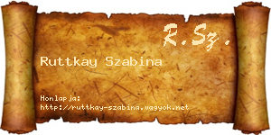 Ruttkay Szabina névjegykártya