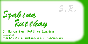 szabina ruttkay business card